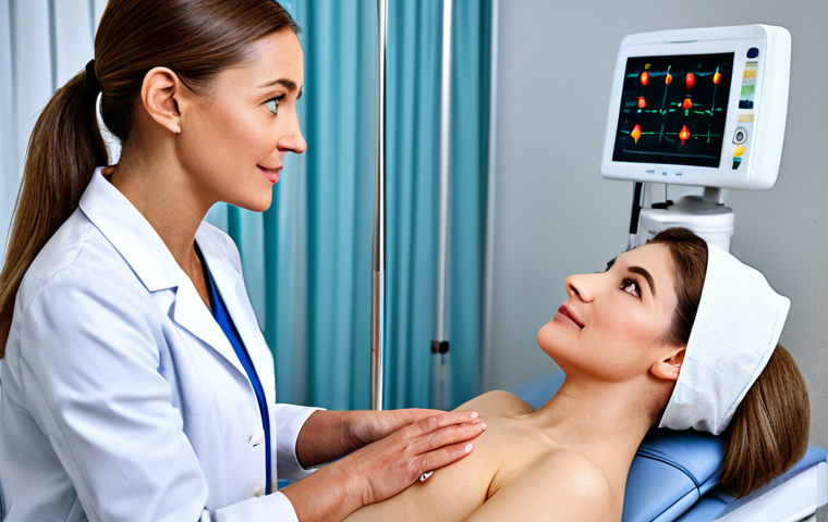 **

"A professional dermatologist in a modest clinic setting, discussing laser skin treatment options with a fully clothed female patient. Focus on the doctor's confident and reassuring expression. Modern medical equipment in the background, appropriate attire, safe for work, perfect anatomy, natural proportions, professional photograph, high quality, family-friendly."

**