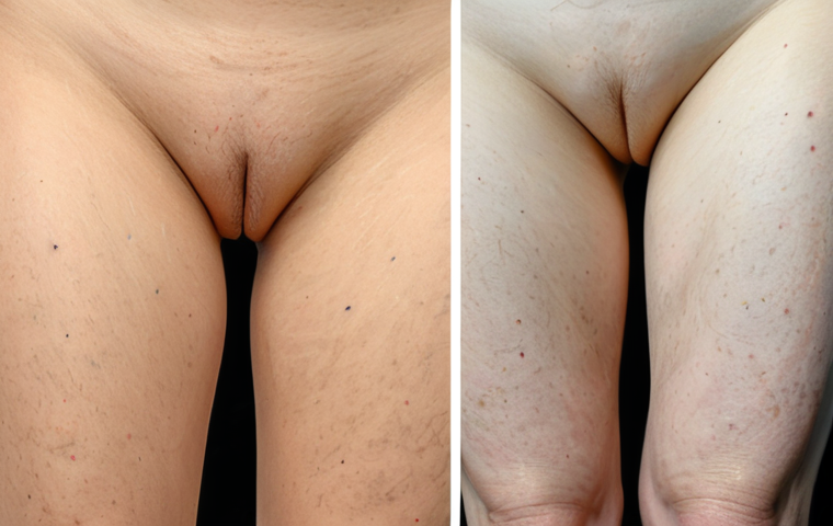 혈관 레이저 치료 - **

"A dermatologist explaining laser vein treatment to a woman, modern clinic setting, medical diag...