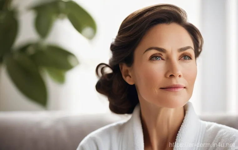 피부관리와 연령별 추천 - **"A graceful and poised woman in her mid-thirties, with a sophisticated and healthy complexion. Her...