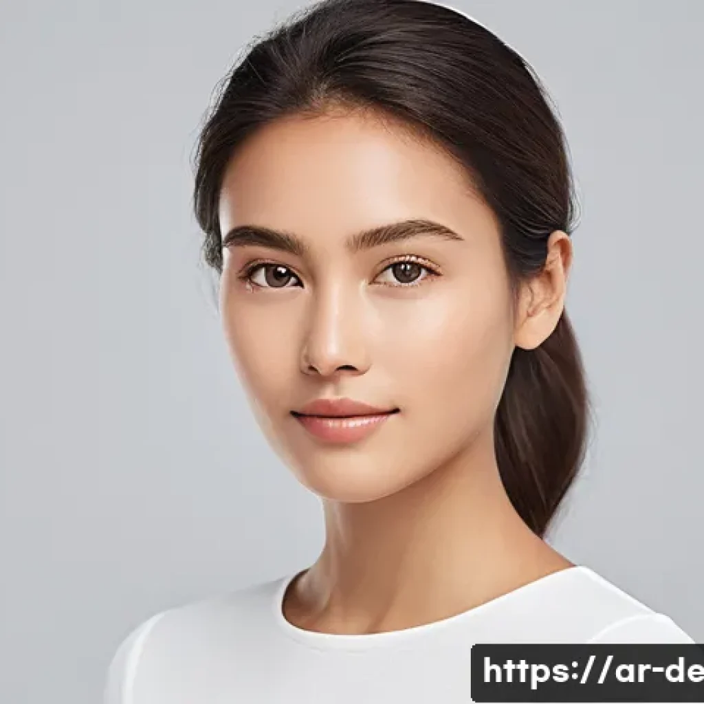 피부 장벽 개선 성분 - A serene and confident young woman, aged 28-35, with a healthy, radiant complexion. Her skin glows s...