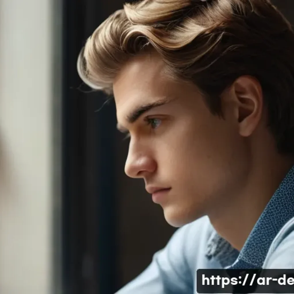 지루성 피부염 치료 - **Prompt:** A young adult, male or female, with a thoughtful and slightly concerned expression, gent...